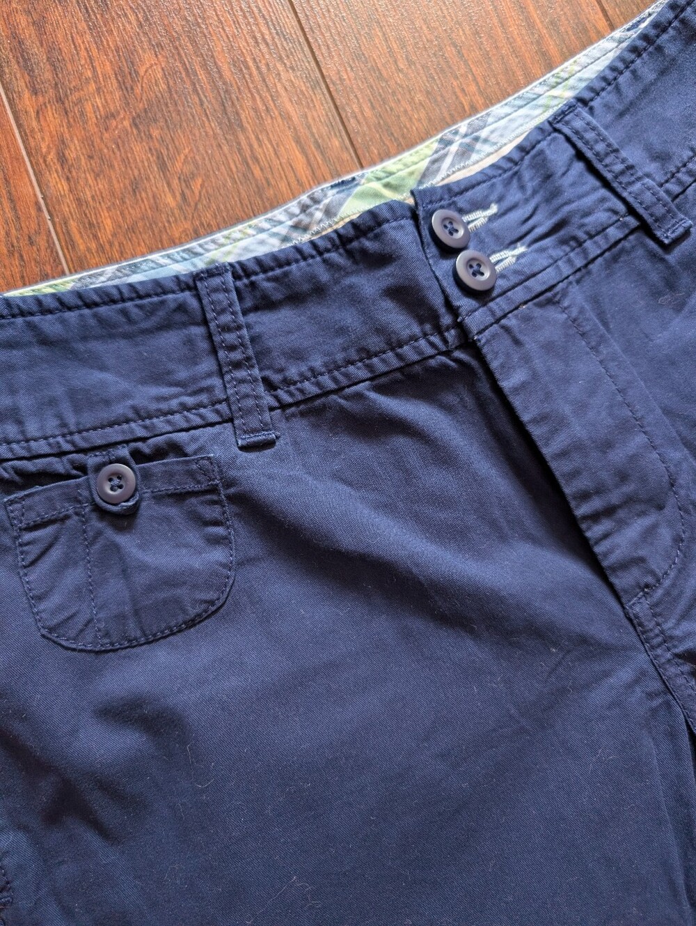 L.L. Bean Navy Blue "Favorite Fit" Straight Leg Cropped Pants - Size 10 Reg - Picture 5 of 7